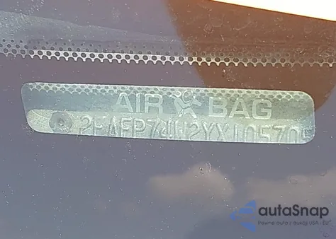 2000 Ford Crown Victoria Lx из США, поврежденный, VIN 2FAFP74W2YX105705